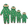 thumbnail image 2 of Louist Family Matching Christmas Pajamas Set Sleepwear Jumpsuit Hoodie with Hood Matching Holiday PJ's for Family (Green/6-9M), 2 of 7