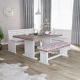 thumbnail image 3 of Stars Bench Cushion Set of 2, Watercolor Colorful Stars with Various Designs Dots Stripes Doodle Pattern, Standard Size Foam Pad and Decorative Cover, Multicolor, by Ambesonne, 3 of 4