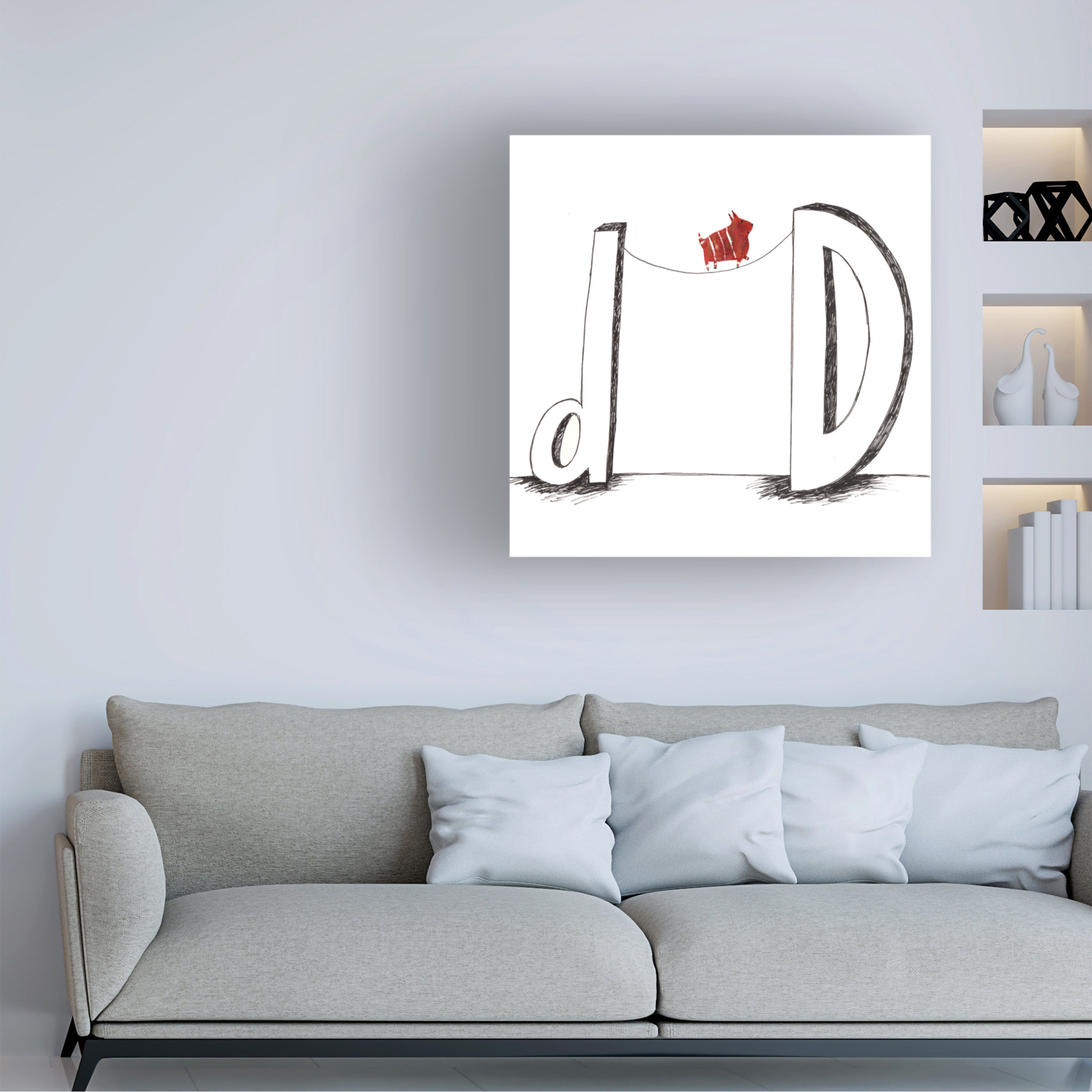 Carla Martell 'D is for Dog' Canvas Art