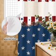 thumbnail image 2 of No Hook Shower Curtain with Built-in Rings - Patriotic Stripe Stars Washable Waterproof Fabric Bathroom Curtains for Hotel,Rentals, Stall 36 X 72 Inch , Farmhouse Country Red White and Blue, 2 of 9