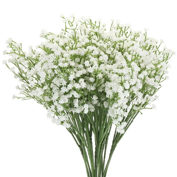 Flores Artificiales de Gypsophila Blancas Unique Bargains 21 Piezas Tacto Real