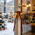 thumbnail image 3 of Christmas Door Handle Hanging Ornament, Festive Xmas Door Knob Hanger, Seasonal Wreath‑Style Decor for Front Door & Home Entryway, Rustic Farmhouse Christmas Tree Decorations 1Pc,Orange, 3 of 7