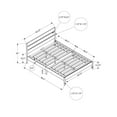 thumbnail image 3 of Bed Frame Bed, Queen Size, Frame Only, Platform Bed, Bedroom, Walnut Solid Wood Legs, Walnut Wood Frame, Contemporary, Modern, 3 of 4