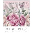 thumbnail image 5 of Watercolor Pink Floral Wrap Around Bed Skirts for Queen Bed 18" Drop,Bed Skirt with Adjustable Elastic Belt Dust Ruffle Bed Valance for Bedroom Hotel Spring Romantic Roses Butterfly Bed Frame Cover, 5 of 7