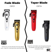 Supreme Trimmer Darkstar 72 Clipper with Magnetic Vector Motor | 180 Min Run Time, 9000 RPM Barber Hair Clipper | Low Noise, Professional Clipper DLC Blades | STC72