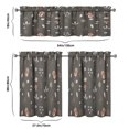 thumbnail image 6 of Mushroom (47) Kitchen Curtain Valance 3 Piece Home Curtains and Valance Set Curtain Sink Window Decor Window Treatment Tier 27.5x36 Length, 6 of 6