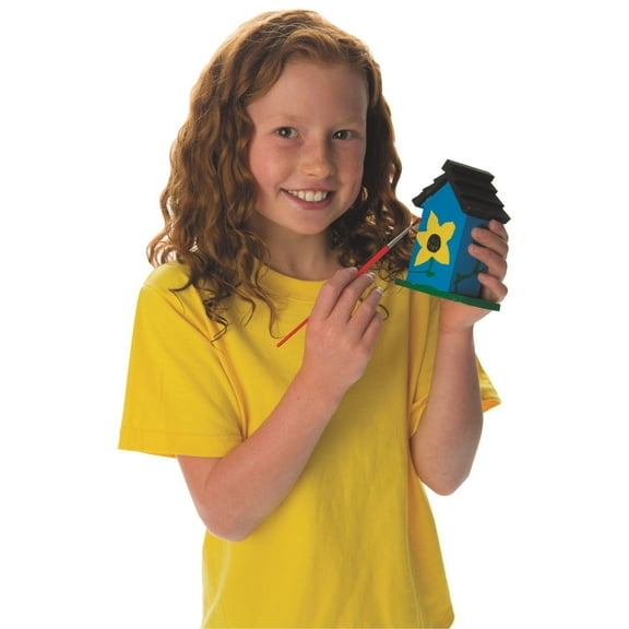 Decorative Wooden Birdhouse Craft Kit (Pack of 24)