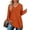 4703-Orange, variant on CASSIE LIZ Womens Plus Size Tops 2X Long Sleeve Fall Shirts Fashion V Neck Brick Red Tunics Waffle Knit Tee Loose Fit Winter Blouses Casual Slit Hem Pullover 2XL 18W 20W
