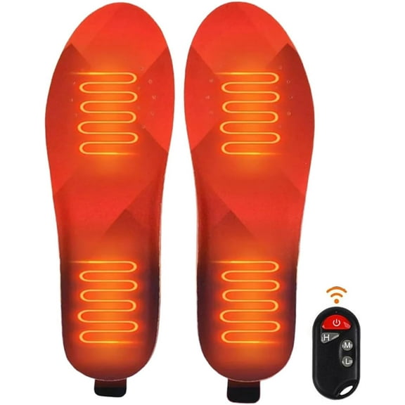 Rechargeable Heated Insoles for Men & Women, 3-Temperature Adjustable Cut-to-Fit Foot Warmers for Outdoor & Indoor Use
