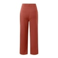thumbnail image 4 of SUYOLL Women Trousers Solid Color with Pockets Loose Fit Straight Leg Design Comfortable Everyday Wear Classic Versatile Pants, 4 of 5