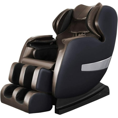 Massage Chair,Zero Gravity,Full Body Shiatsu with S-Track,3D Recliner with Heat,Vibrating & Foot Roller,Black and Brown