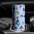 thumbnail image 3 of 20oz Colorful Mushroom Pattern Light Blue Pattern Skinny Tumblers Stainless Steel Tumbler with Lid and Straw,Vacuum Insulated Double Wall Travel Tumbler Cups with Cleaning Brush for Coffee,Tea, 3 of 6