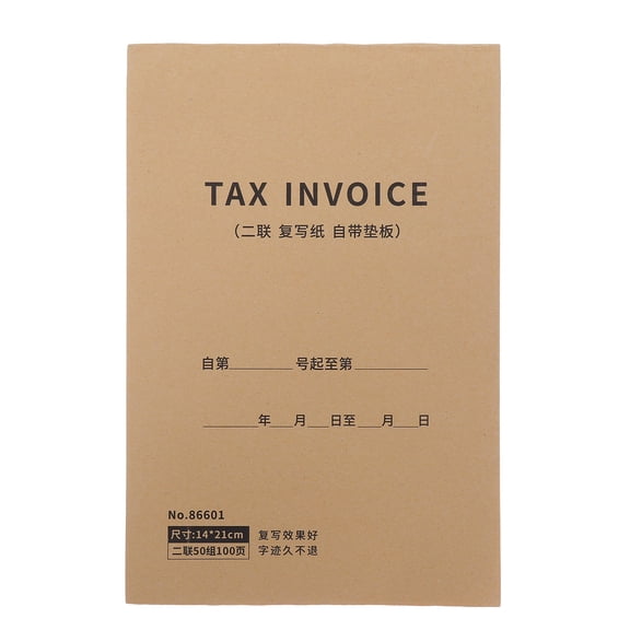 HOOWIFFY English Tax Invoice Book for Small Business with 2 Part Receipt and Order Forms for Record Keeping