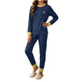 thumbnail image 2 of Lovzfmll Loungewear Set for Boys & Girls, Colorblock Ribbed Top & Joggers, Soft Home Wear for Little Girls, 5-6 Years, 2 of 9