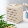 thumbnail image 2 of PiccoCasa 6 Pack Cotton Soft Hand Towels Set for Bathroom 13" x 29" Camel Color, 2 of 7