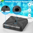 thumbnail image 2 of Demifill Weighted Offset Umbrella Base, Umbrella Base with Cross Bracket and Cut-out Handles for Outdoor as Garden, Backyard, Porch, Black, 2 of 11