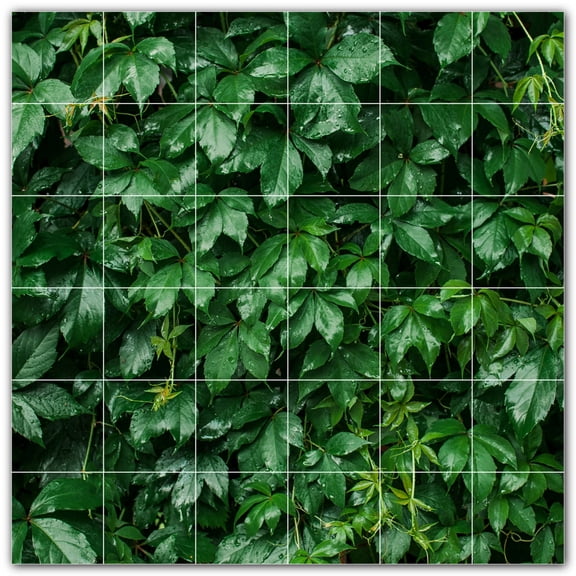 Picture-Tiles.com: Trees Ceramic Tile Wall Mural WAL501006-66S. 25.5"W x 25.5"H using (36) 4.25" x 4.25" Ceramic Tiles-Satin Finish