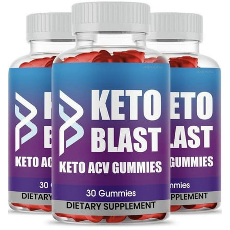 Keto Blast ACV Gummies, Keto Blast with Apple Cidere Vinegar, Max Strength Supplement for Men and Women (3 Pack)