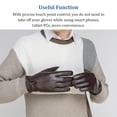 thumbnail image 5 of Male Leather Gloves Cycling Screen Shockproof Hiking Driving Glove Windproof Breathable Keep Warm Winter Mittens Riding Black screw opening, 5 of 9
