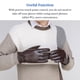 thumbnail image 5 of Guardurnaity Guantes de cuero para hombre Pantalla de ciclismo A prueba de golpes Senderismo Guante de conducción A prueba de viento Transpirable Mantener el guantes y mitones Negro tres lineas Guardurnaity AP013370-05, 5 of 6