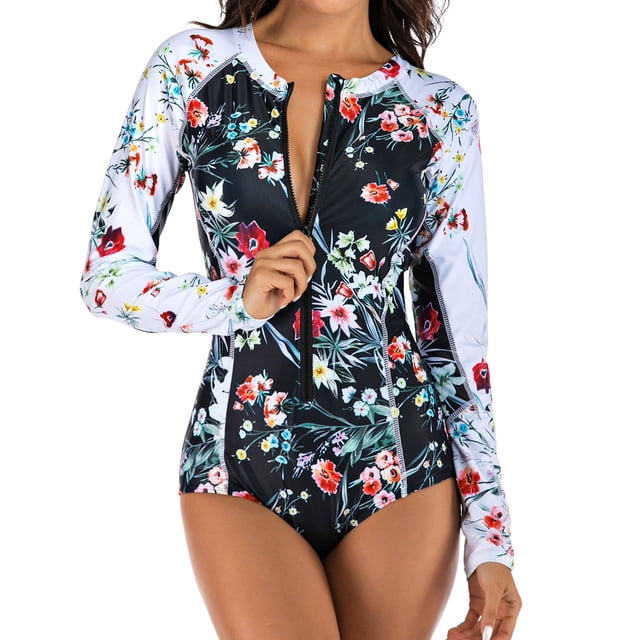 Soidarity Traje de baño para mujer Traje de baño de buceo Traje de surf de manga larga, L Traje de baño S Soidarity OD001504-01