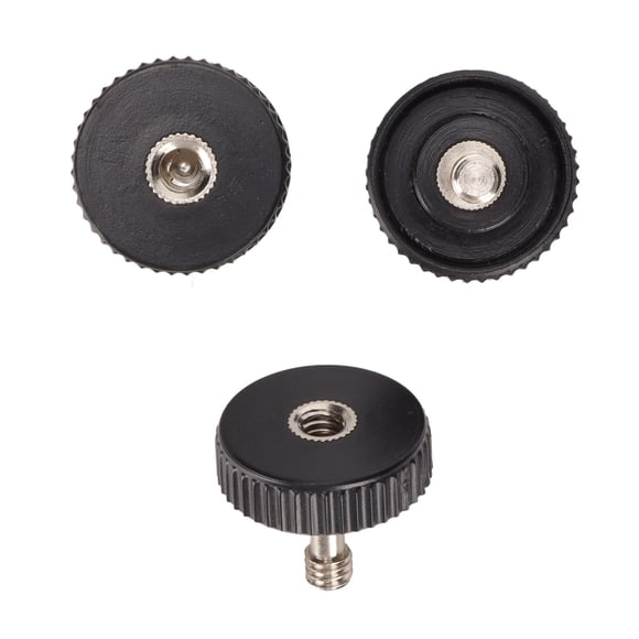 Adaptador de tornillo de enchufe macho y hembra de 3 piezas de 1/4 pulg., perilla de pulgar de liberación rápida para soporte de flash de cámara