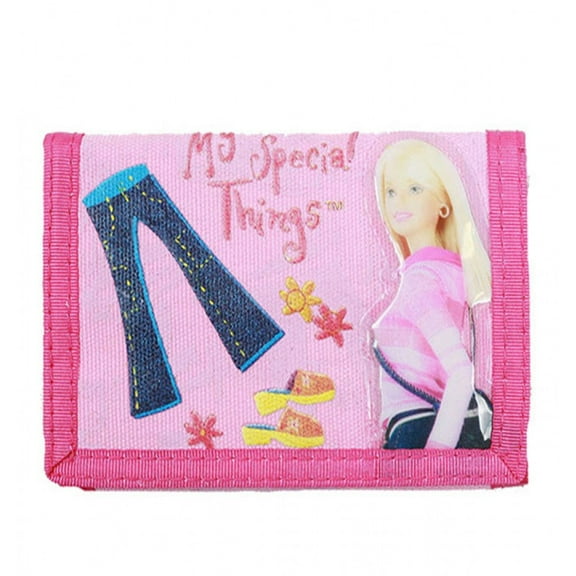 Mattel Barbie Doll Special Things Pink Girls Trifold Wallet/Card Holder for Kids