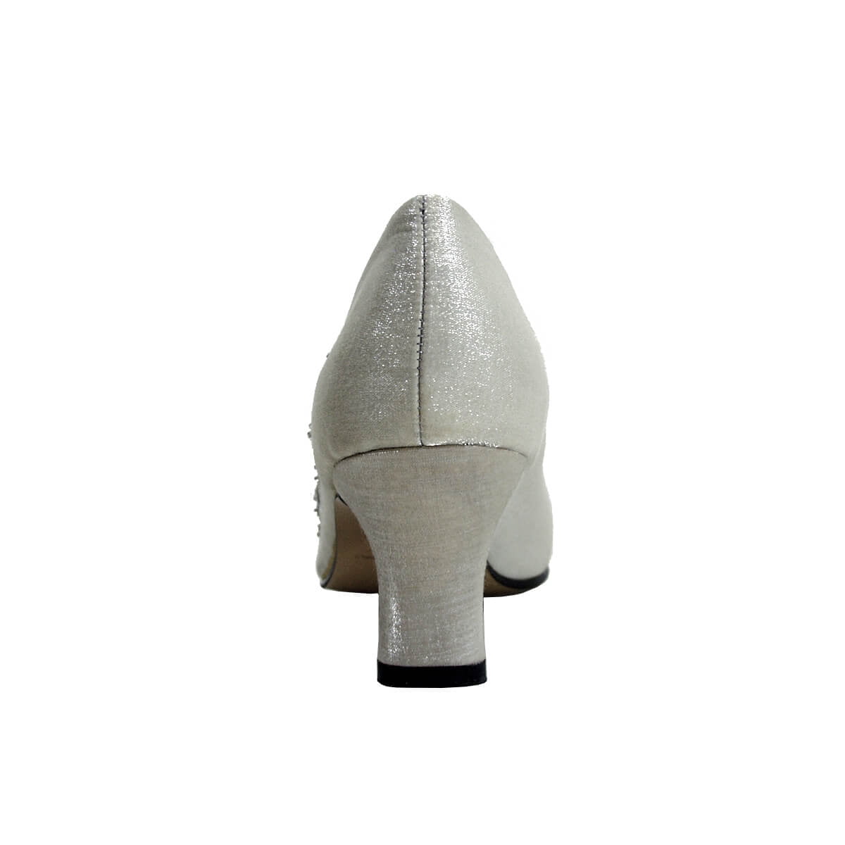 FLORAL Fern Women's Wide Width Dress Slip-On Satin Pumps SILVER 6