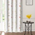 thumbnail image 5 of Lfeey Grommet Top Blackout Curtains, Pink Floral Vine Stripe, Light Blocking Room Darkening Window Drapes, 52x108 Inch 2 Panels, 5 of 7