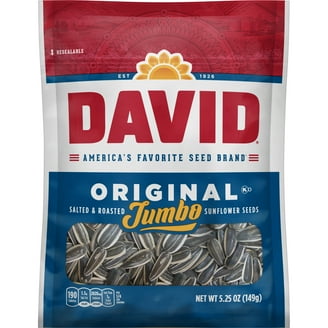 DAVID Seeds, Sweet and Spicy Jumbo Sunflower Seeds, Roasted and