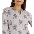 thumbnail image 6 of Moomaya Printed Womens Long Kurti 3/4 Sleeve Cotton Summer Ethnic Tunic Kurta, 6 of 9