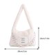 thumbnail image 3 of Bolso Mujer Chic Cadena Y2K con Cremallera Suave Mujer Invierno Diario Blanco, 3 of 3
