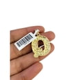 thumbnail image 6 of Real Gold 10k Chain Miami Cuban Link 2.5mm Q Initial Charm Necklace Pendant SET (Item Length:26 in Chain & Pendant;), 6 of 6