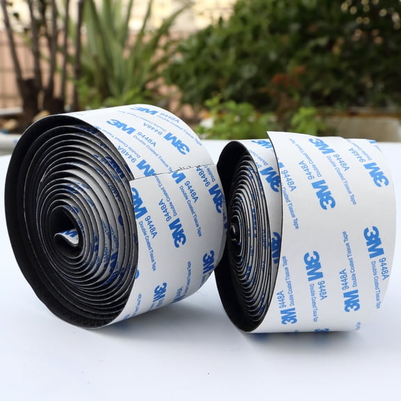 Heavy Duty Sticky Back Roll - 50mm x 3M Black Strong Adhesive Tape for Serious Garage & Decor Jobs