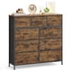 thumbnail image 2 of Drawer Storage Unit, Chest of Drawers for Bedroom, Closet, 9 Fabric Drawers, Rustic Brown and Black, 2 of 7