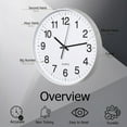 thumbnail image 3 of Clockswise White 14-In Analog Clock – Silent, Non-Ticking for Wall Battery-Operated Perfect for Home Office, Farmhouse Kitchen, Entryways, Dining Rooms and Bedroom Decor, School and Bathroom Clock, 3 of 8