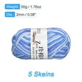 thumbnail image 2 of Uxcell 5 Pack of 50g Cotton Blend Yarn Crochet Craft Yarns for Knitting Blue, 2 of 6