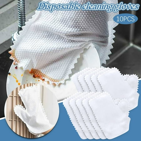 

Tarmeek Home Disinfection Dust Removal Gloves Microfiber Fish Scale Cleaning Duster Glove Dual-Sided Disposable Gloves for Dusting Washable Reusable Wet & Dry Kitchen Mitt Kitchen Utensils(10Pcs)