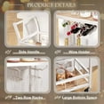 thumbnail image 4 of Homall Bar Cart Home Industrial Mobile Bar Cart with Wine Rack, Glass Holder and Wood Storage Shelves for Living Room, Kitchen, Party, White, 4 of 7