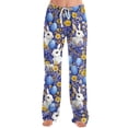 thumbnail image 6 of Easter Women's Pajamas Pants Cute Bunny Graphic Holiday Long Pajama Pants Easter Jogger Wide Leg Sleepwear Pants, 6 of 6