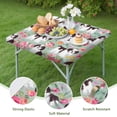 thumbnail image 4 of Shih Tzu Dog and Flower Floral Square Fitted Tablecloth with Elastic Edge,Square Table Cover,Washable Elastic Table Cover for Home Kitchen Party Decor 36"x36", 4 of 6