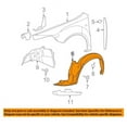 thumbnail image 3 of For 08-12 Malibu Front Splash Shield Inner Fender Liner Panel Plastic SET PAIR, 3 of 5