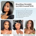 thumbnail image 4 of Cabello humano Bob Wig EQ DUOUPA Wear and Go, sin pegamento, 20 cm, 4 of 6