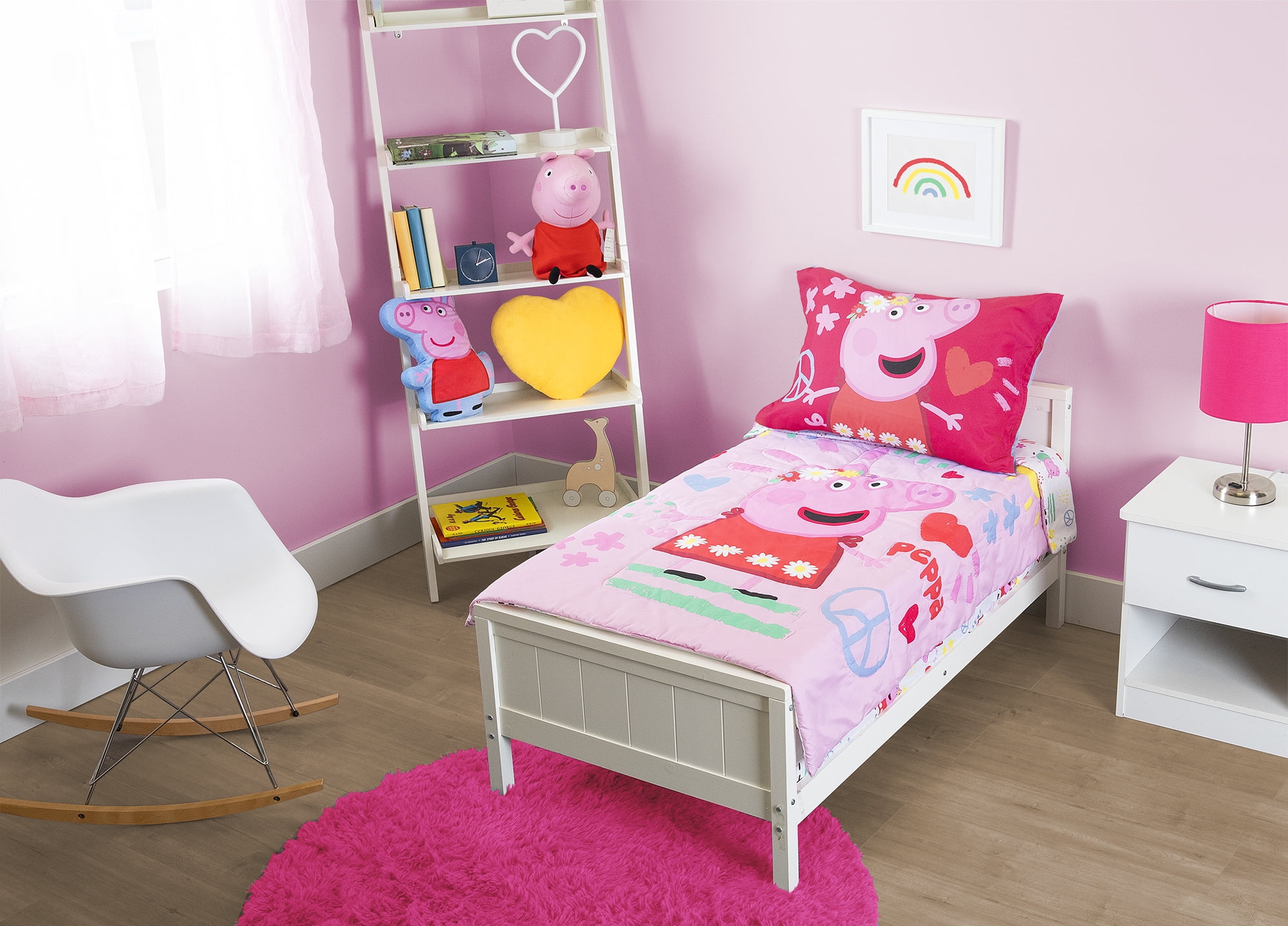 Peppa Pig Single Duvet Cover Happy Kids 2-in-1 Design Bedding 