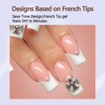 thumbnail image 3 of Gel Nail Tips Misssix French Long Square Pink 240 unidades, 3 of 6