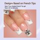 thumbnail image 3 of Gel Nail Tips Misssix French Long Square Pink 240 unidades, 3 of 6