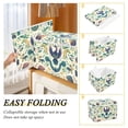 thumbnail image 2 of Yayeee Collapsible Cube Storage Bin with Lid Fabric Closet Decorative Basket with Handles, Green Animals Pattern, 2 of 7