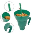 thumbnail image 3 of Hariumiu Popcorn Water Cup Popcorn Drink Cup Stadium Tumbler with Snack Bowl with Straw Leakproof Snack Cup Reusable Cinema Beverage, 3 of 8