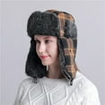 thumbnail image 3 of SPRING PARK Unisex Winter Hat Plaid Trapper Hat Hunting Hat for Men and Women Skiing for Cycling, 3 of 5