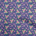 thumbnail image 1 of oneOone Polyester Spandex Dark Purple Fabric Kids Floral Craft Projects Decor Fabric Printed By The Yard 56 Inch Wide, 1 of 4